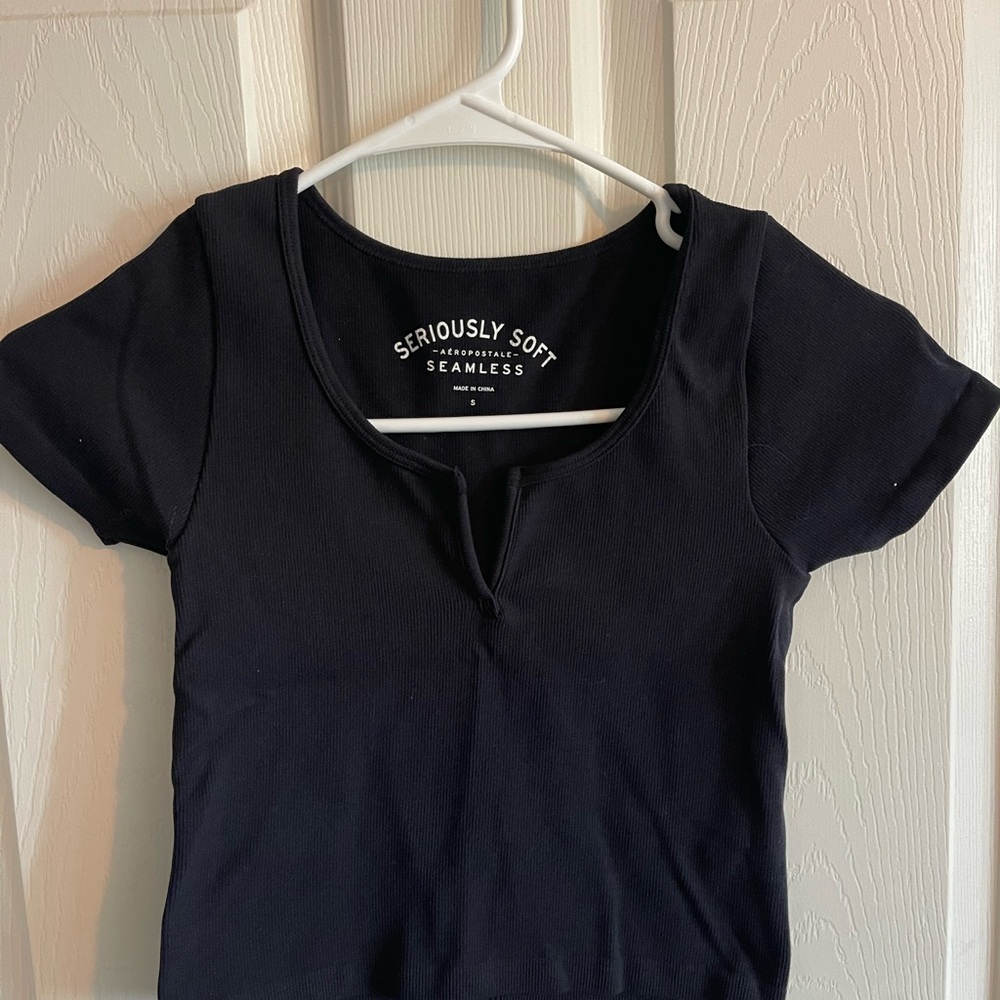 Aeropostale Seriously Soft Black Short Sleeve Tee